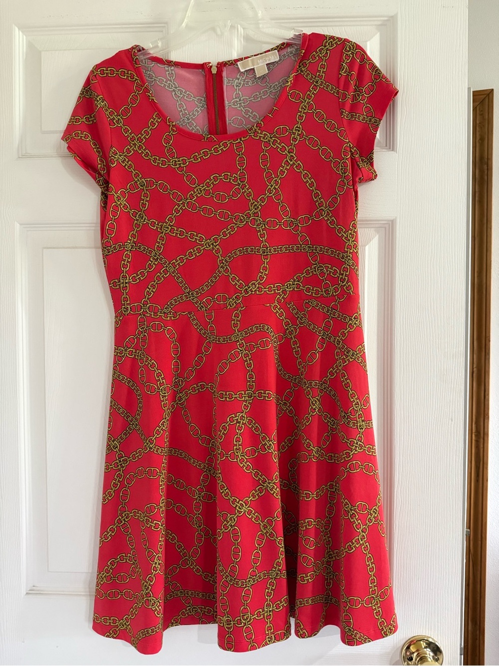 Micheal Micheal Kors chain link skater short sleeve dress